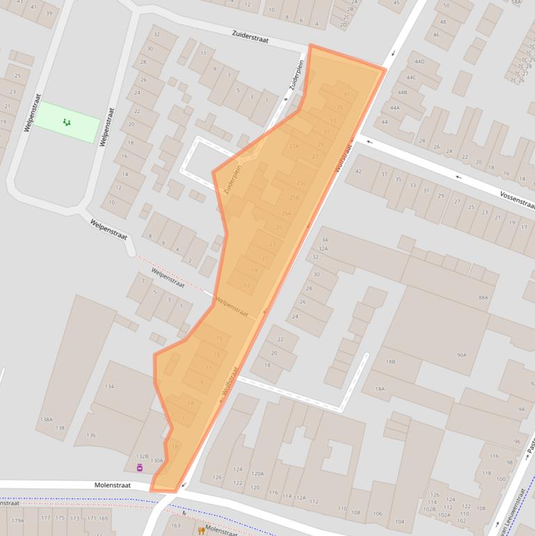 Kaart van postcodegebied 5701JA.