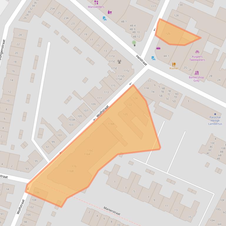 Kaart van postcodegebied 5701JH.