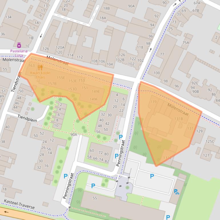 Kaart van postcodegebied 5701KC.