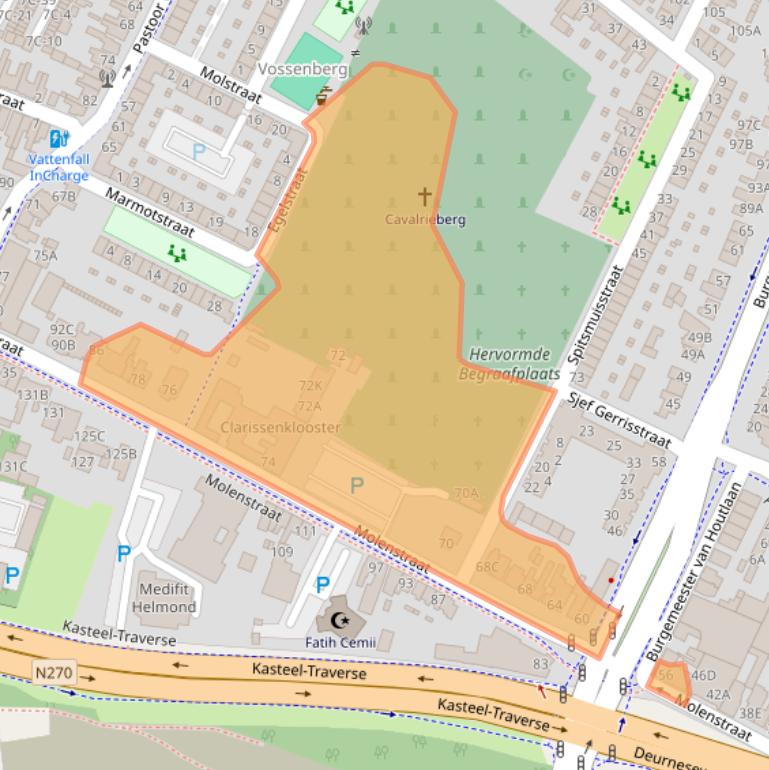 Kaart van postcodegebied 5701KH.