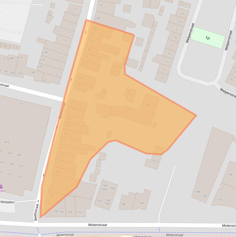 Kaart van postcodegebied 5701KV.