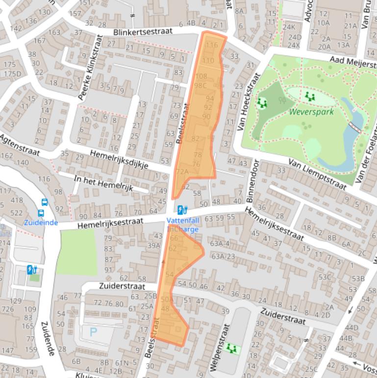 Kaart van postcodegebied 5701KW.