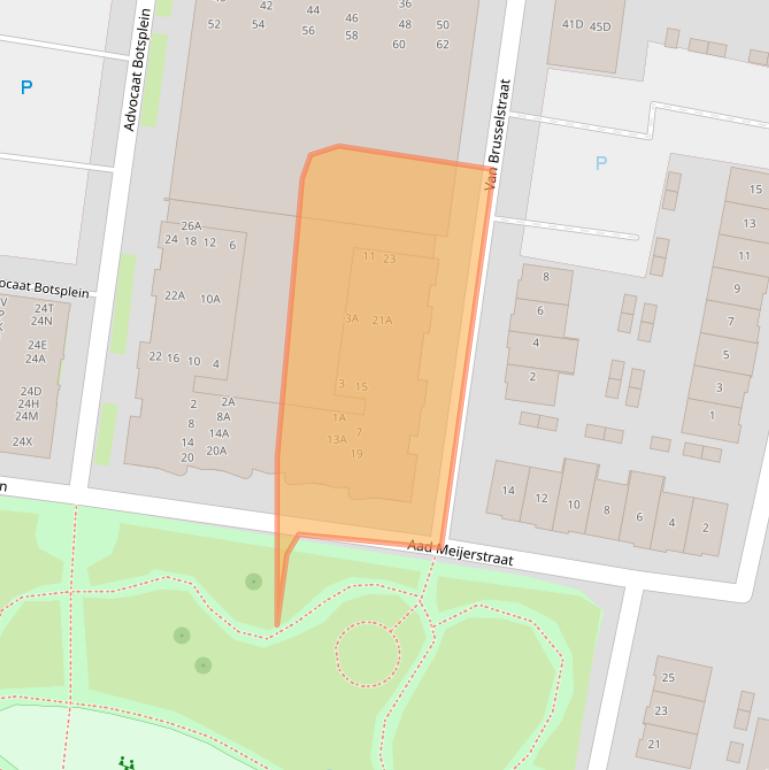 Kaart van postcodegebied 5701LS.