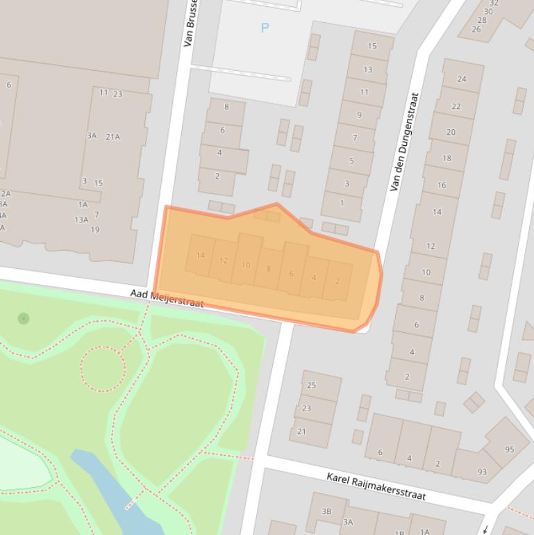 Kaart van postcodegebied 5701LV.