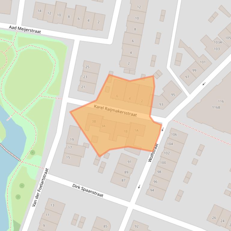 Kaart van postcodegebied 5701LW.