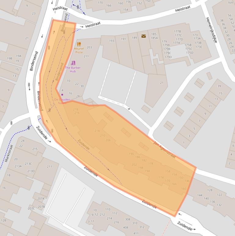 Kaart van postcodegebied 5701MG.