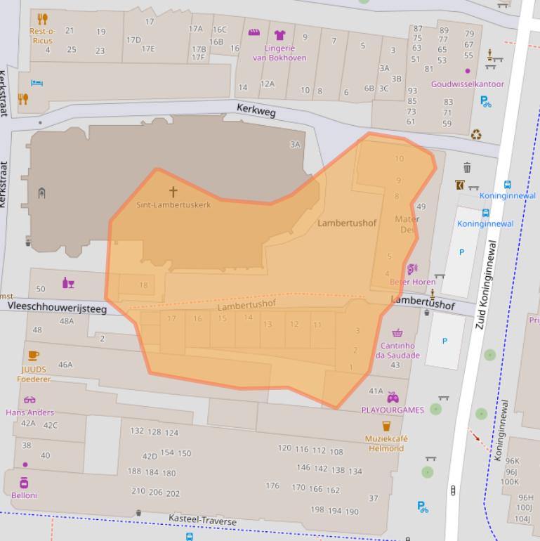 Kaart van postcodegebied 5701NB.