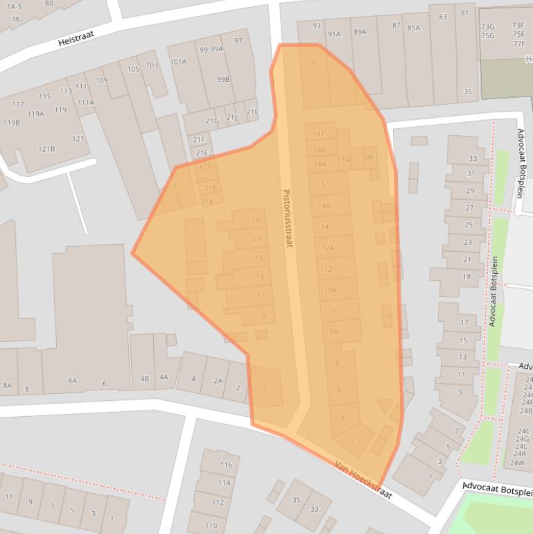 Kaart van postcodegebied 5701NC.