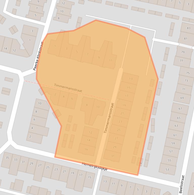 Kaart van postcodegebied 5701NE.