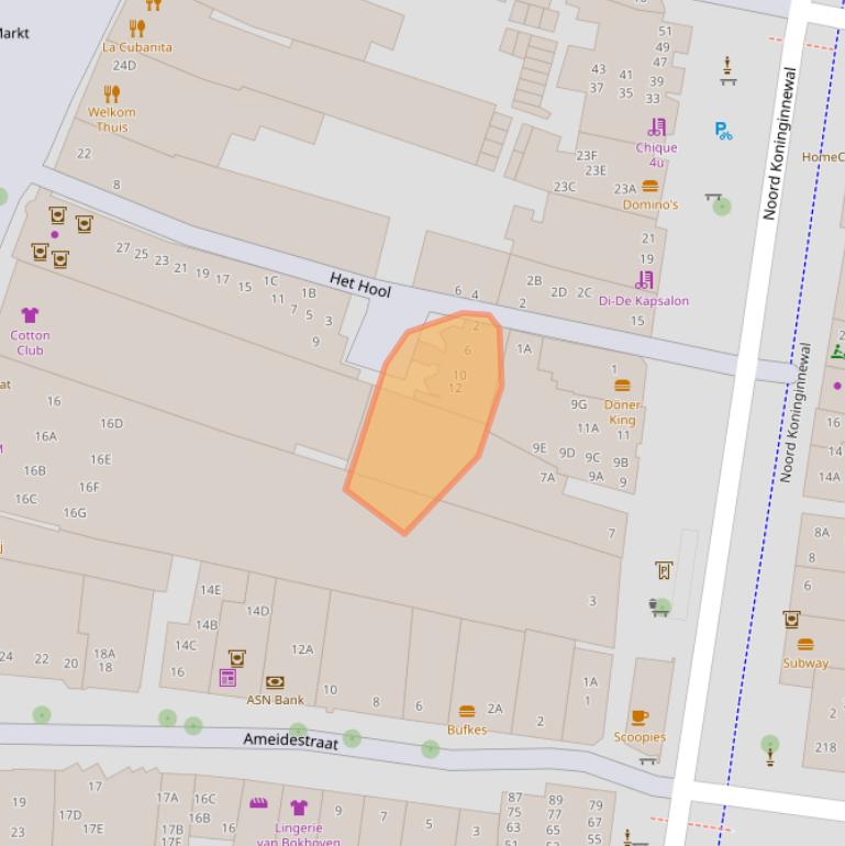 Kaart van postcodegebied 5701NH.