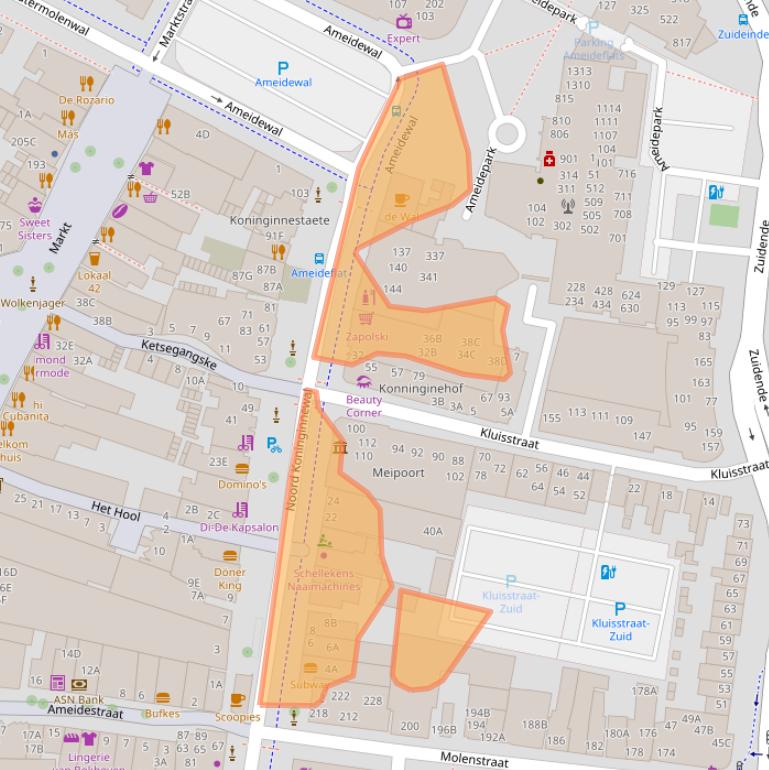 Kaart van postcodegebied 5701NK.