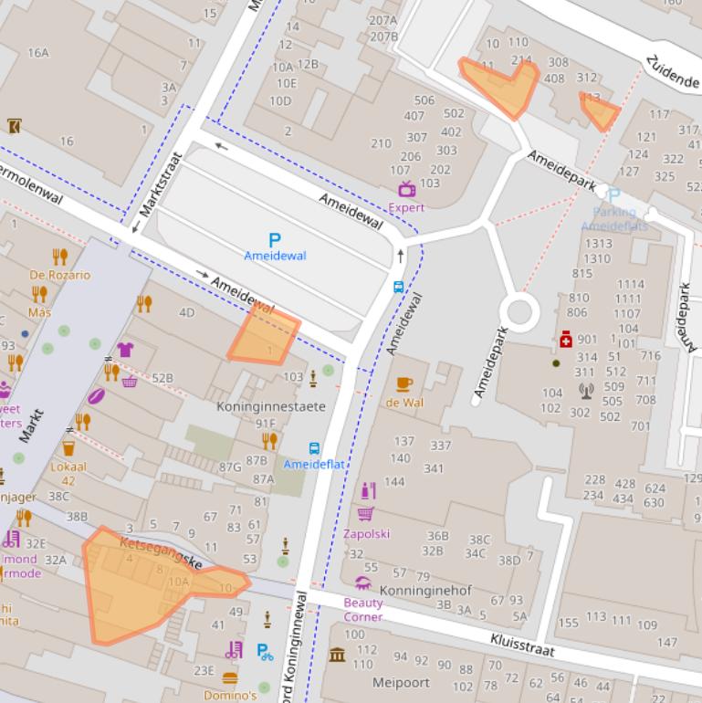 Kaart van postcodegebied 5701NL.