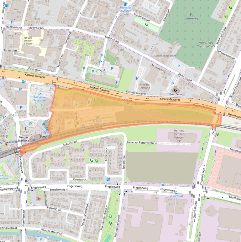 Kaart van postcodegebied 5701NX.