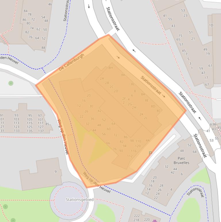 Kaart van postcodegebied 5701PA.