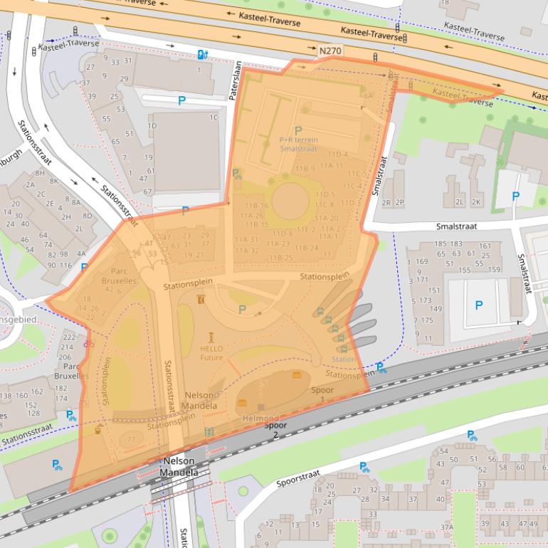 Kaart van postcodegebied 5701PE.