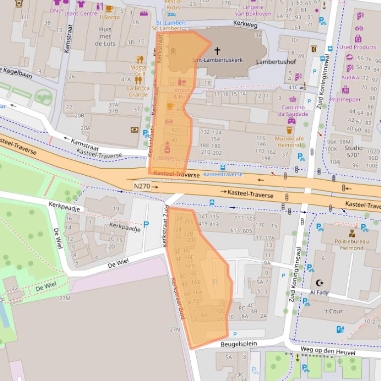 Kaart van postcodegebied 5701PM.