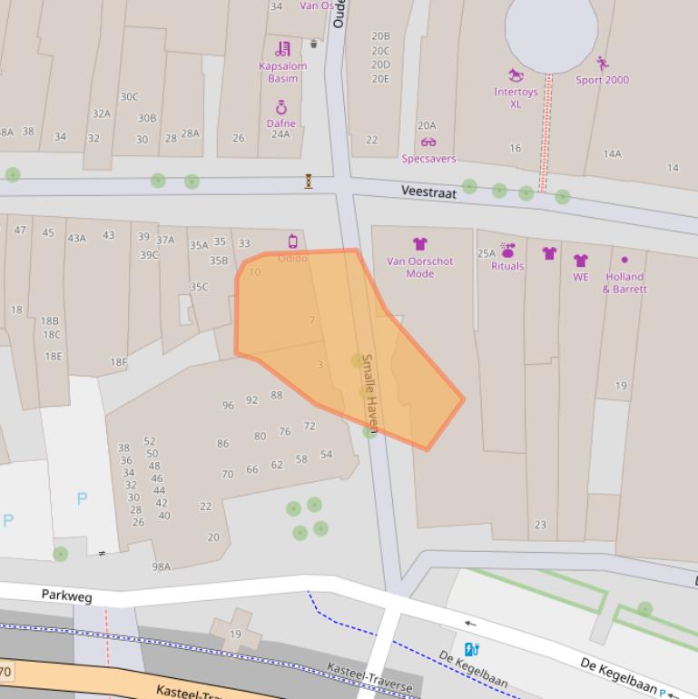 Kaart van postcodegebied 5701PT.