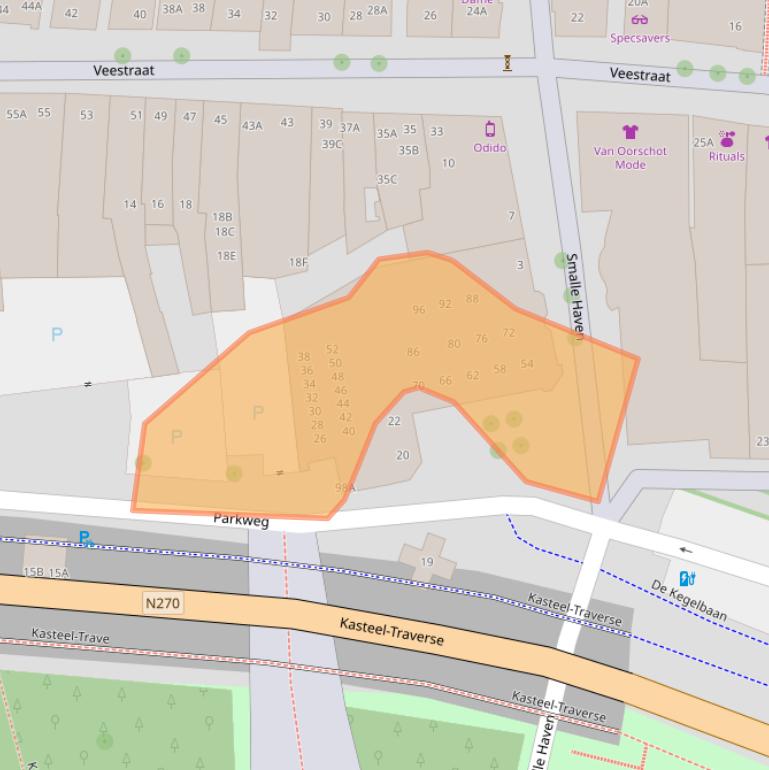 Kaart van postcodegebied 5701PX.