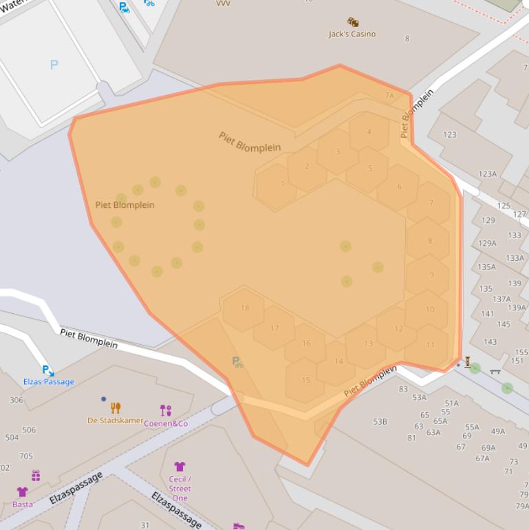 Kaart van postcodegebied 5701RG.