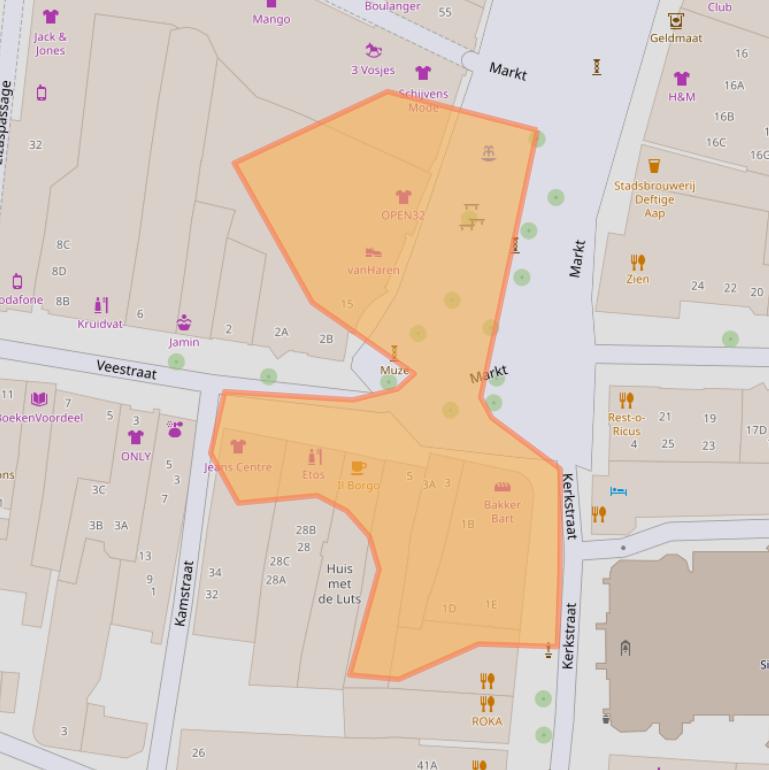 Kaart van postcodegebied 5701RH.