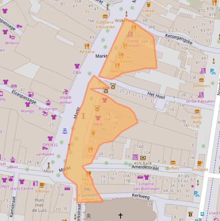 Kaart van postcodegebied 5701RK.