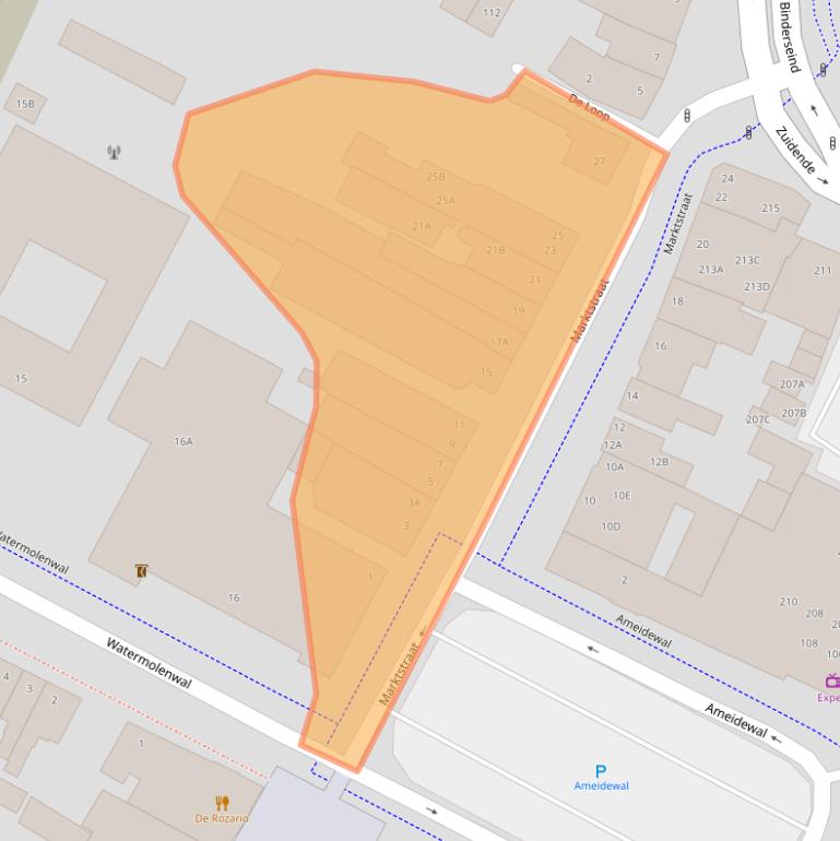 Kaart van postcodegebied 5701RM.