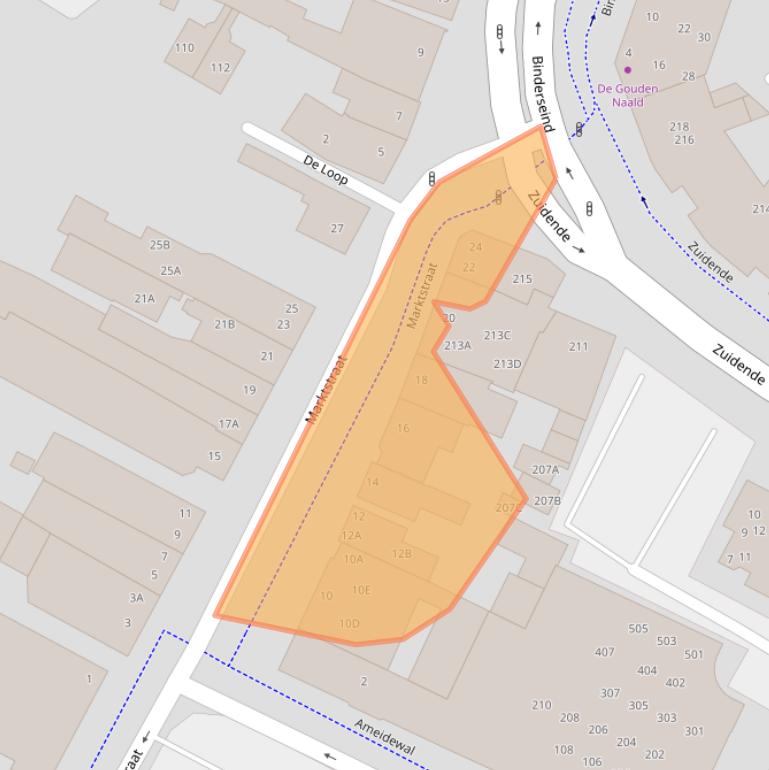 Kaart van postcodegebied 5701RN.