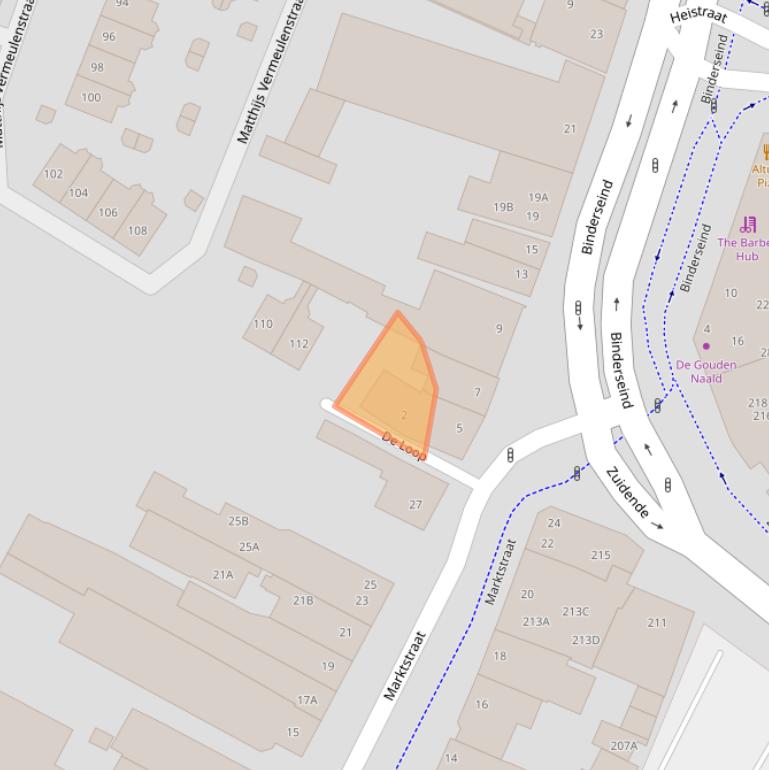 Kaart van postcodegebied 5701RR.