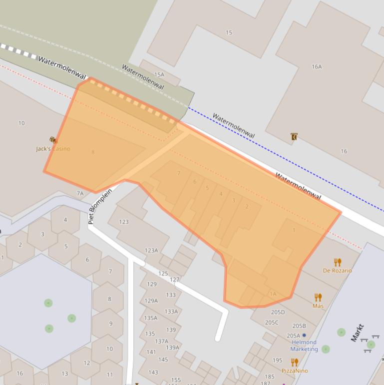 Kaart van postcodegebied 5701RT.