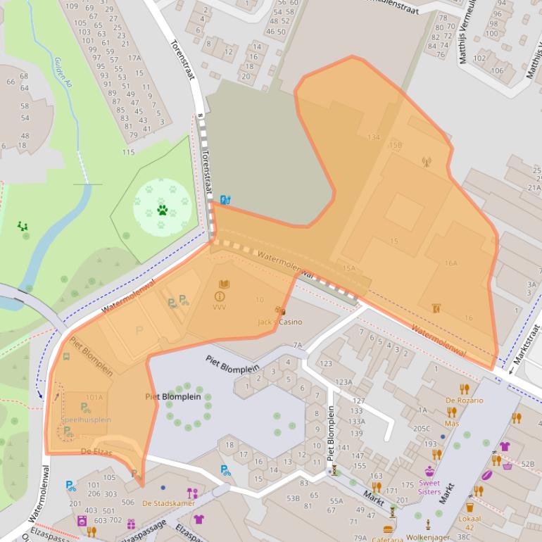 Kaart van postcodegebied 5701RV.