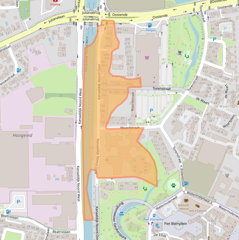 Kaart van postcodegebied 5701SB.