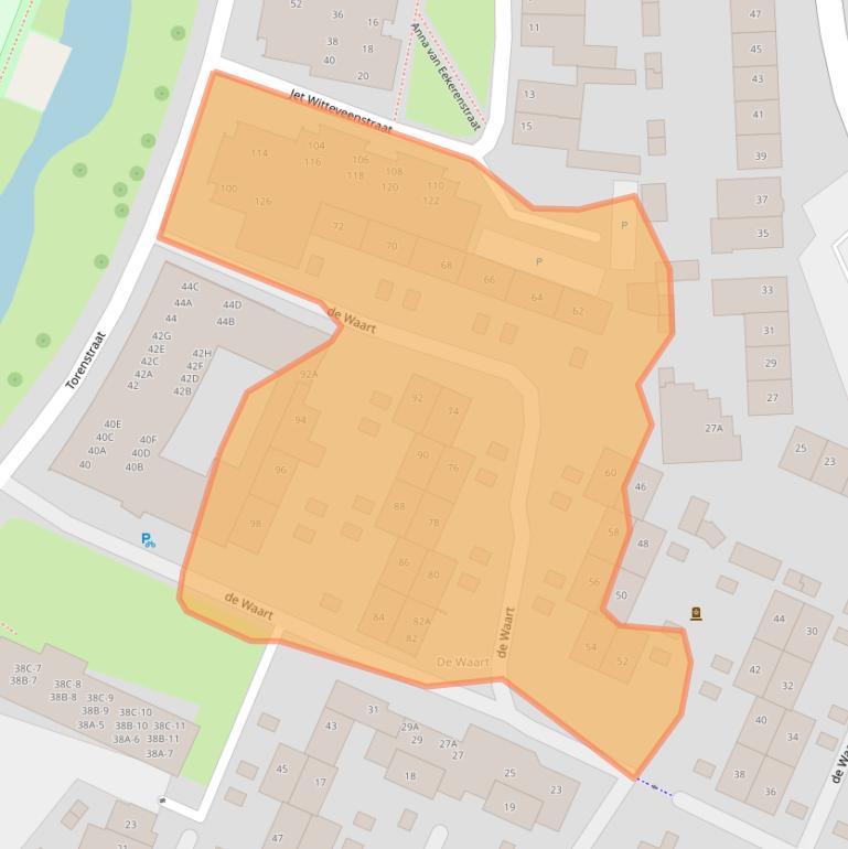 Kaart van postcodegebied 5701SC.