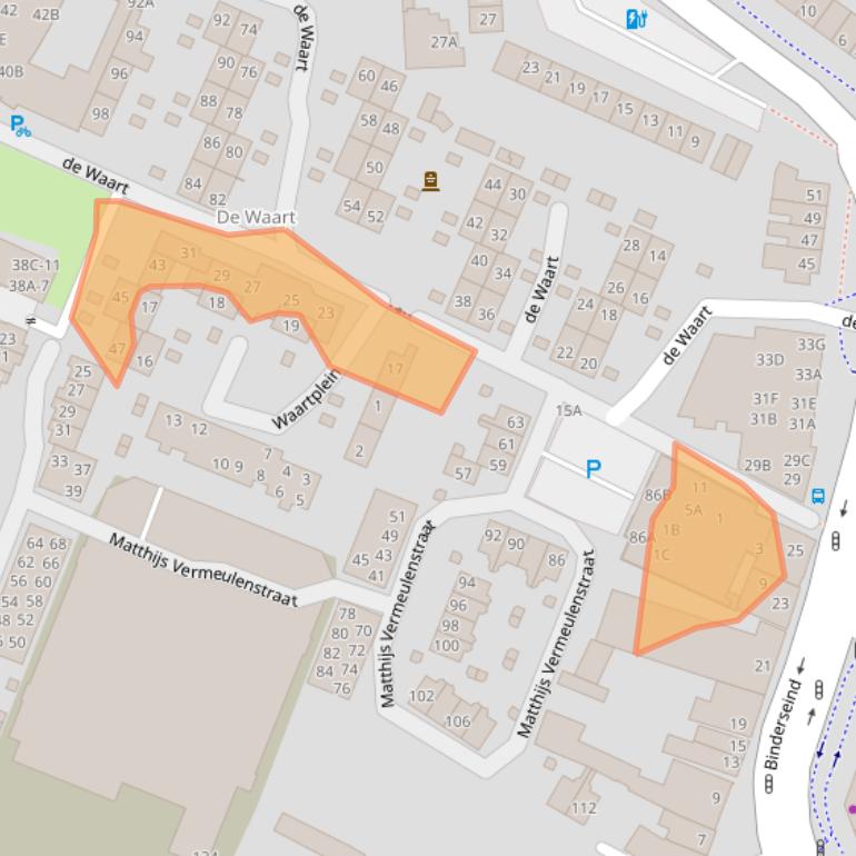 Kaart van postcodegebied 5701SG.