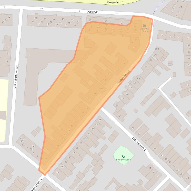 Kaart van postcodegebied 5701SX.