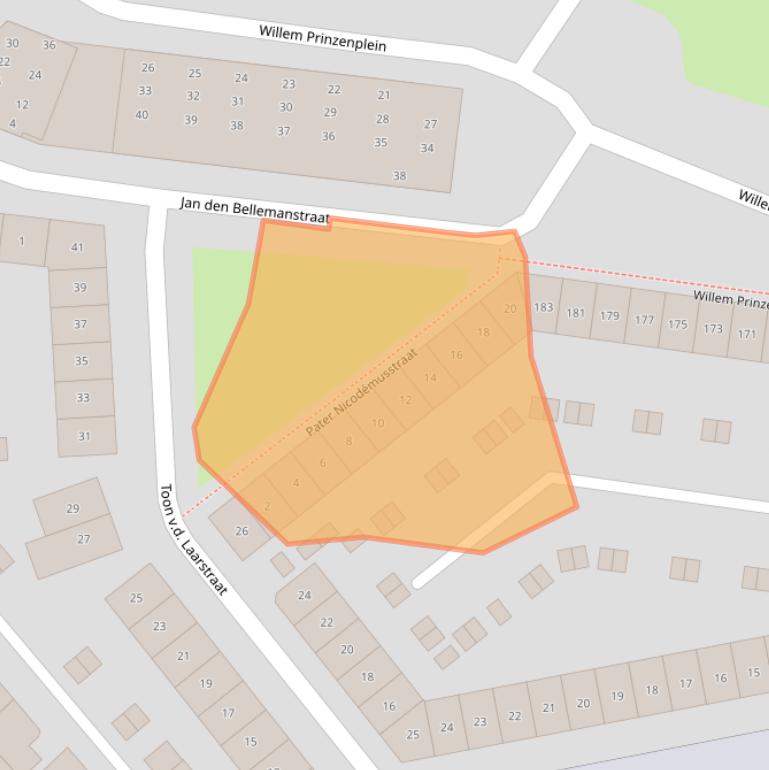 Kaart van postcodegebied 5701TL.