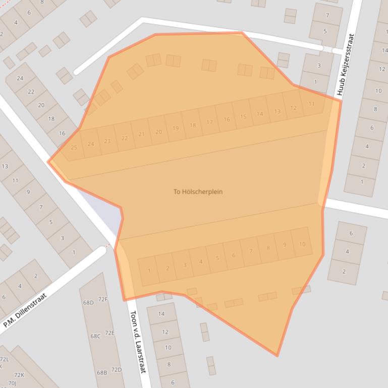 Kaart van postcodegebied 5701TM.