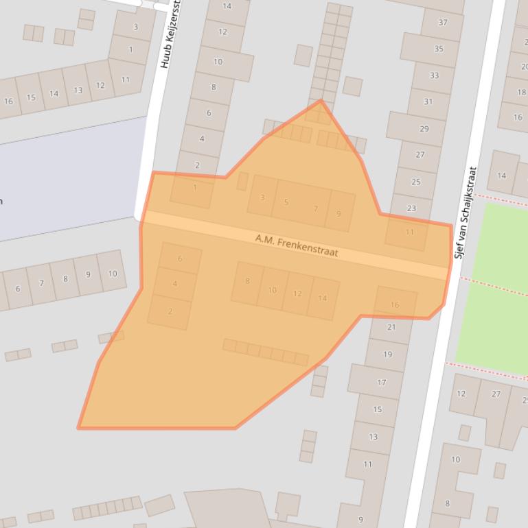 Kaart van postcodegebied 5701TP.