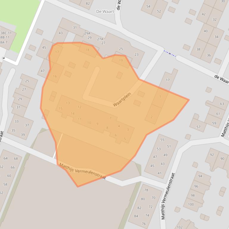 Kaart van postcodegebied 5701TT.