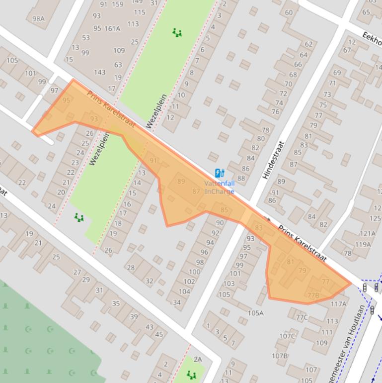 Kaart van postcodegebied 5701VK.