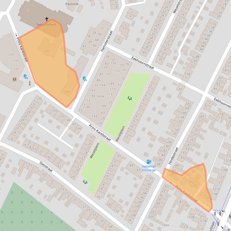 Kaart van postcodegebied 5701VM.