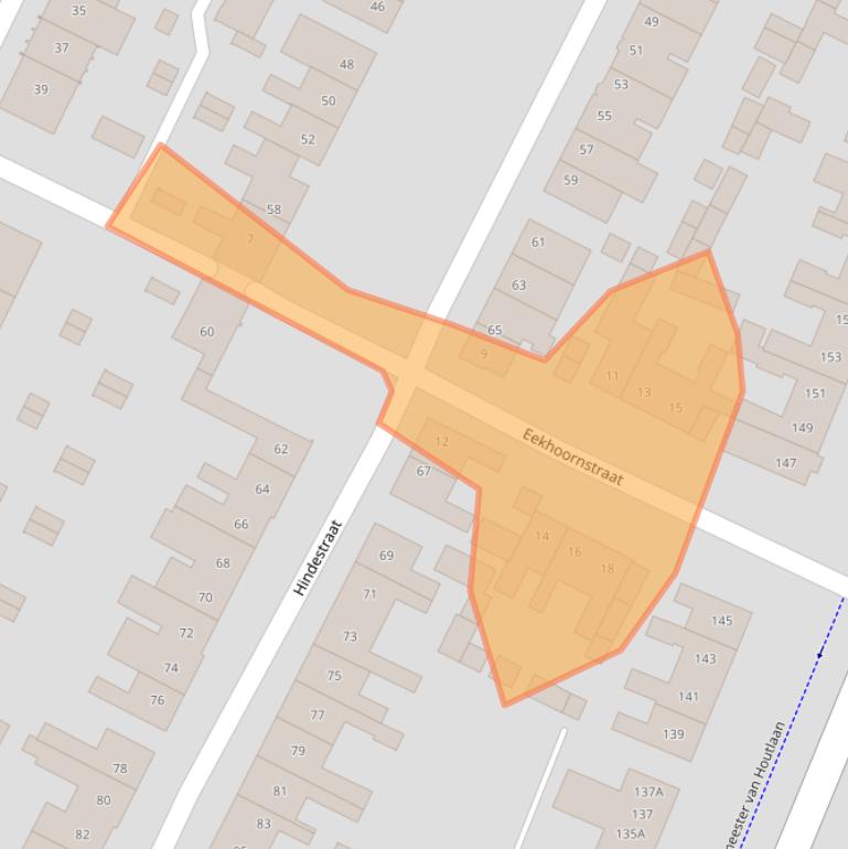 Kaart van postcodegebied 5701VN.