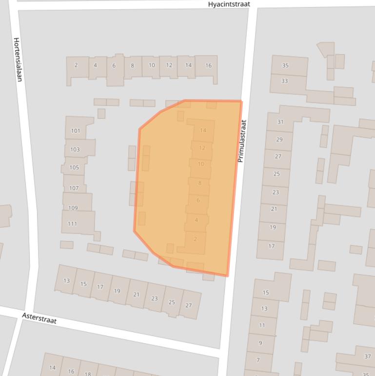 Kaart van postcodegebied 5701WH.
