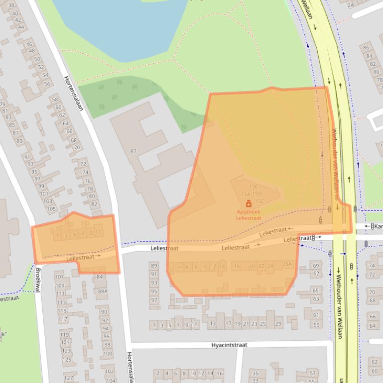 Kaart van postcodegebied 5701WK.