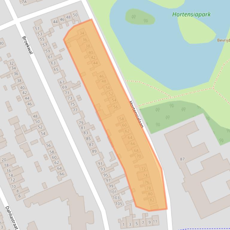 Kaart van postcodegebied 5701WP.