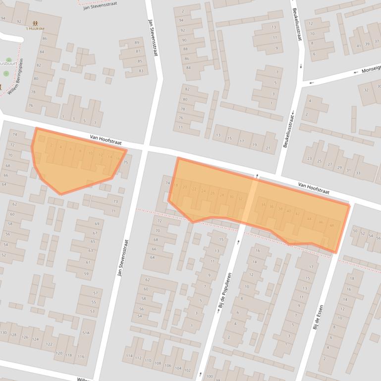Kaart van postcodegebied 5701XC.