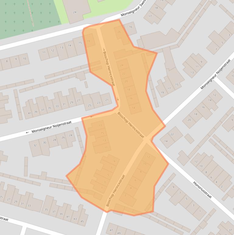 Kaart van postcodegebied 5701XH.