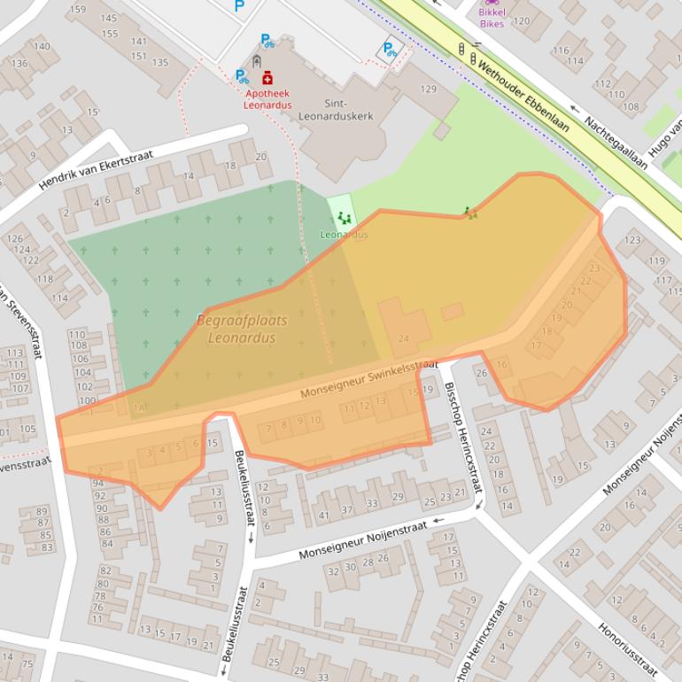 Kaart van postcodegebied 5701XM.