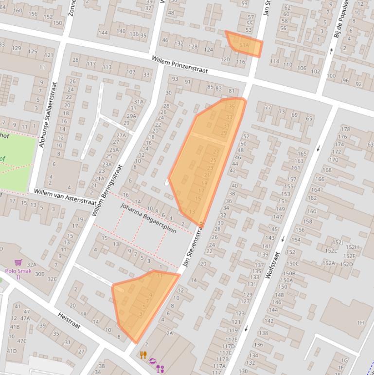 Kaart van postcodegebied 5701XP.