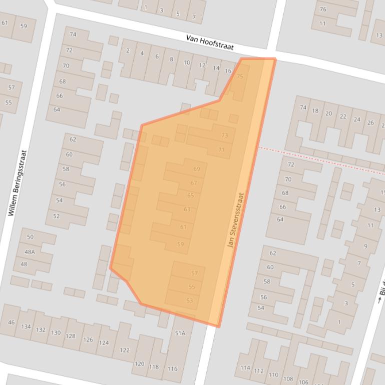 Kaart van postcodegebied 5701XR.