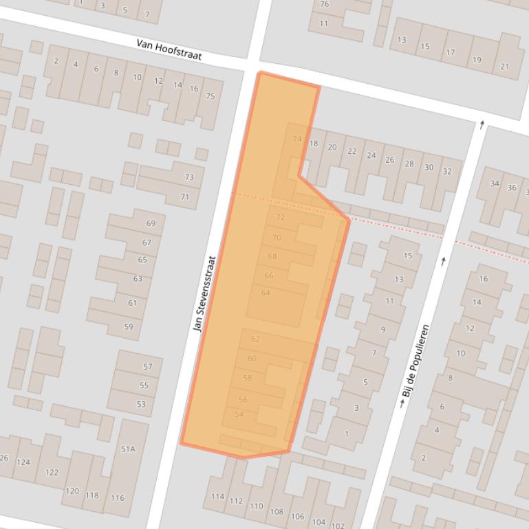 Kaart van postcodegebied 5701XW.
